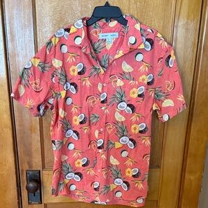 Reyn Spooner Coral Fruit Print Shirt
